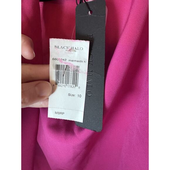 BLACK HALO Womens Hot Pink Lined Sleeveless Midi Formal Fit + Flare Sz 10 NWT - Picture 15 of 16